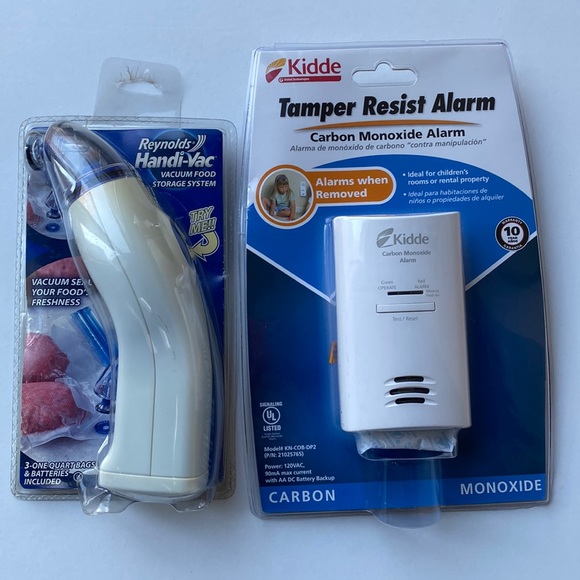 Other - NEW Reynolds Handi-Vac Vacuum Food Storage System & Kidde Carbon Monoxide Alarm